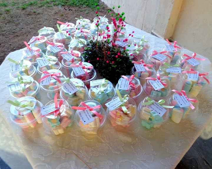 Potinhos de marshmalow