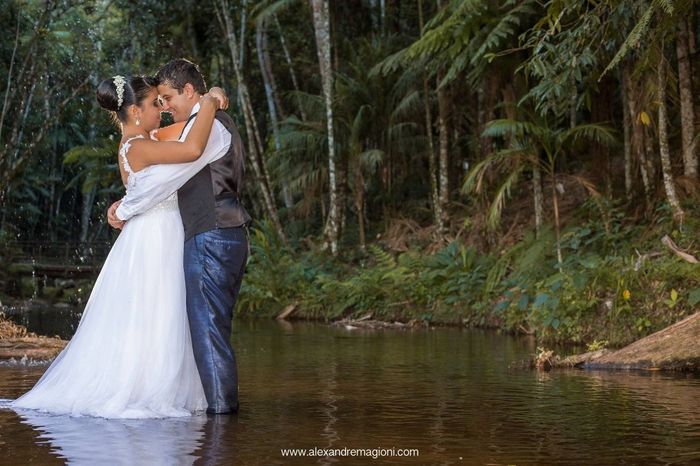 Sim, molhei o vestido!