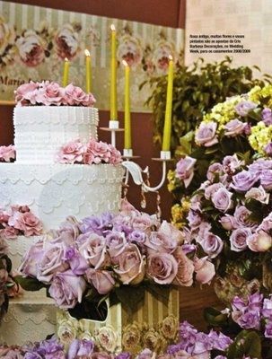 Decoração rosa e lilas