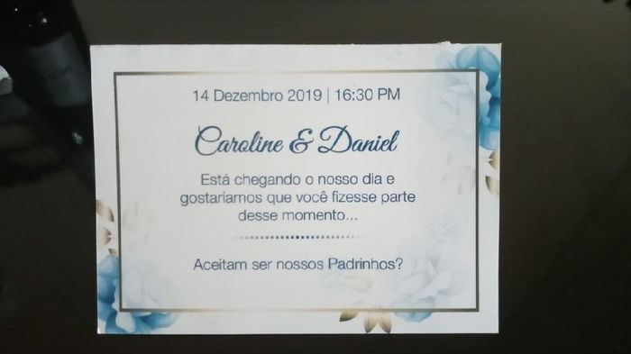 Convites para padrinhos. 4