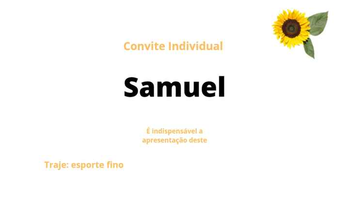 Fiz os meus convites individuais - 1