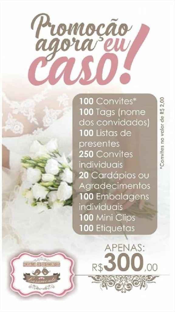 O orçamento dos seus convites será… - 1