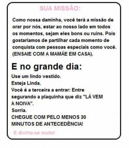 Manual das daminhas e pajem! - 9