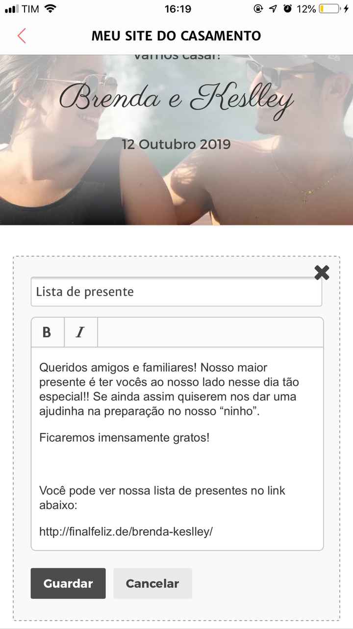 Como colocar a lista de presentes no site de casamento? 🎁 - 1