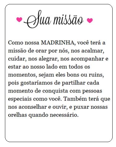 Manual da Madrinha Missão