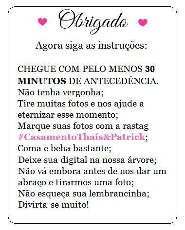 Mãe da Noiva Agradecimento