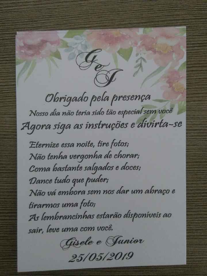 Cartão de agradecimento - 1