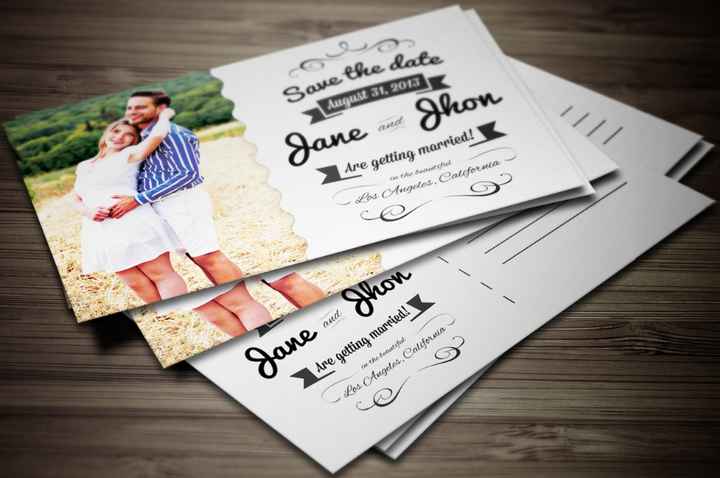 Convite de casamento com foto