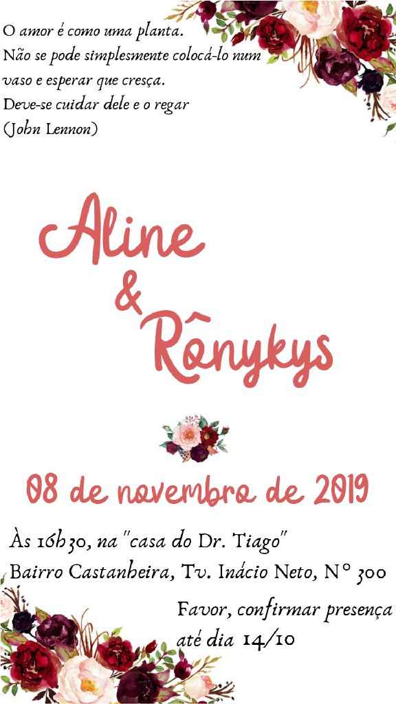 Convite de casamento. - 1