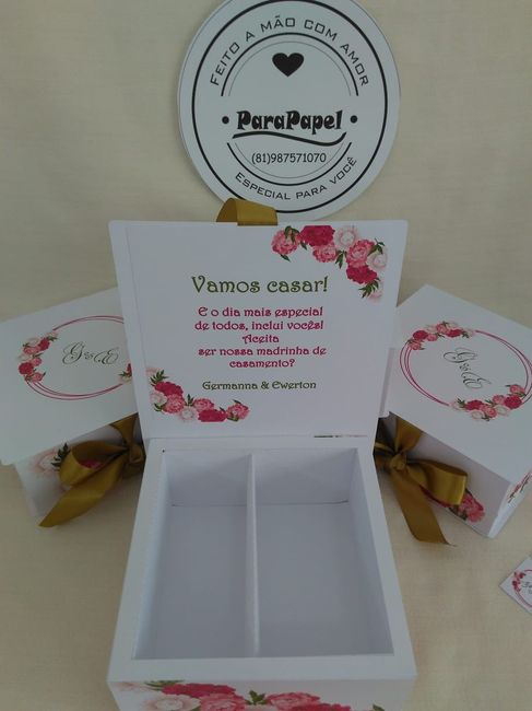 Caixa Padrinhos de Casamento