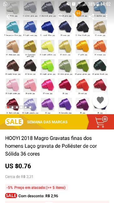Gravatas dos padrinhos Aliexpress chegaram!! - 3
