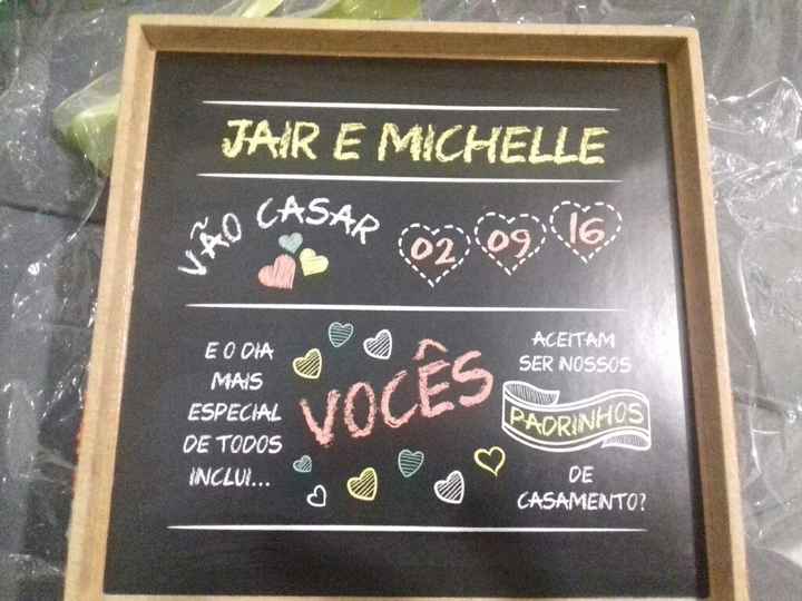 Caixa convite padrinhos - venham ver - 2