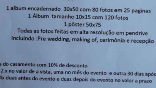 Valor de fotografia e filmagem - 1