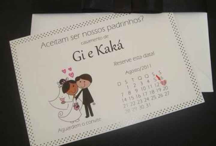 Ideias para convite de padrinhos - 1