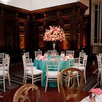 Decoração azul tiffany e rosa bebê