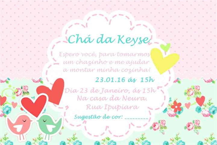 - convite do chá da keyse e os toppers!! *-* - 5