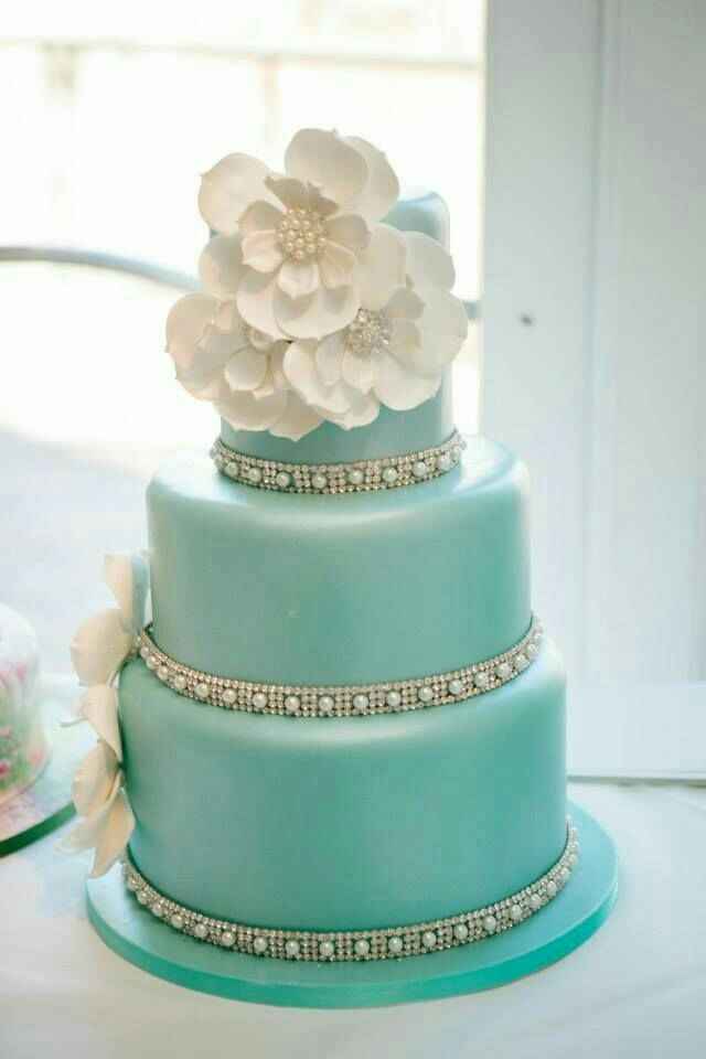 Bolo de casamento azul ❤ - 4