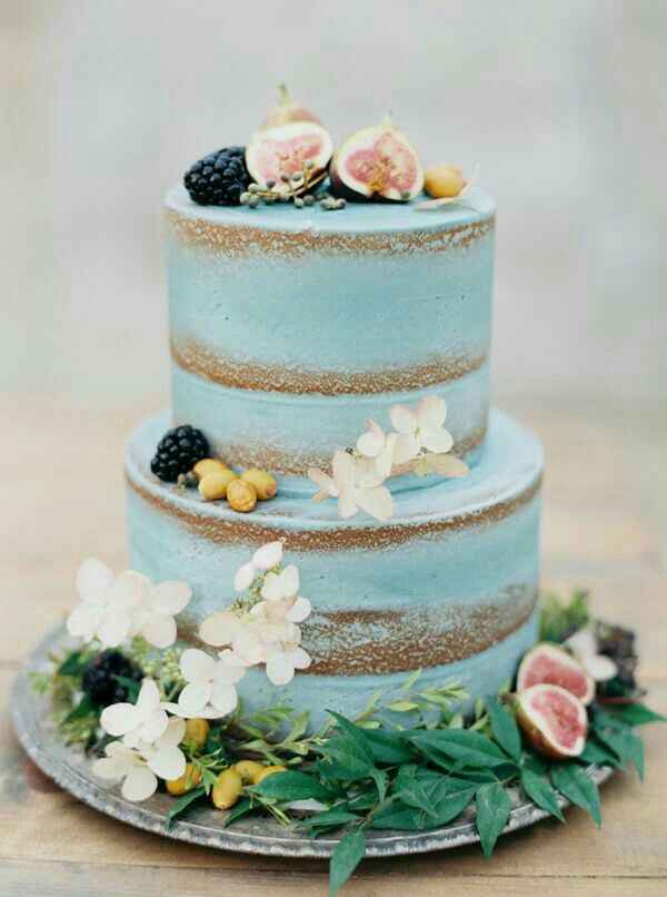 Bolo de casamento azul ❤ - 8