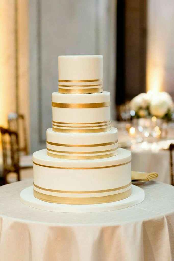 Bolo de casamento dourado ❤ - 4