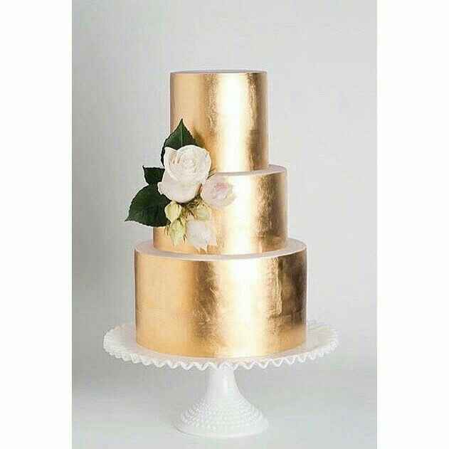 Bolo de casamento dourado ❤ - 5