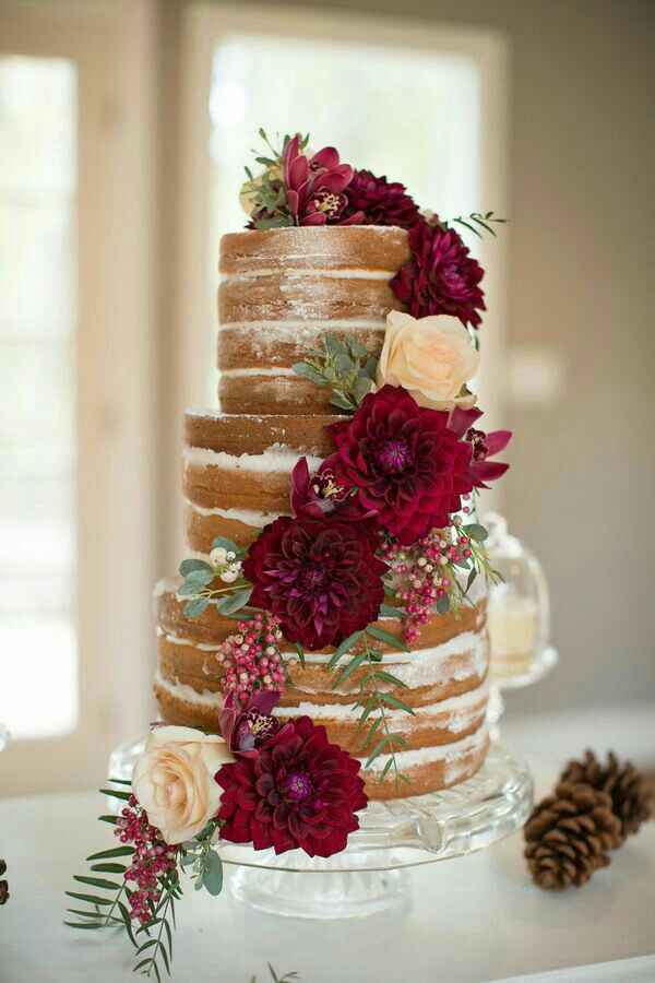 Bolo de casamento marsala ❤ - 6