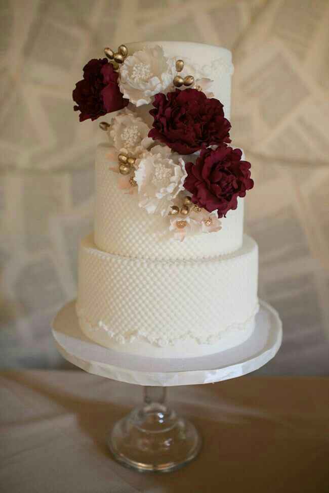 Bolo de casamento marsala ❤ - 9