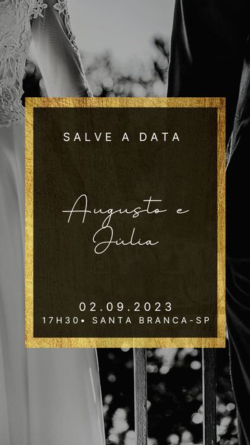 Oi pessoal, esse é o meu ''save the date'' que criei gratuitamente no canva! curtiram? olha que idei