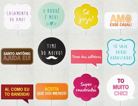 plaquinhas de foto