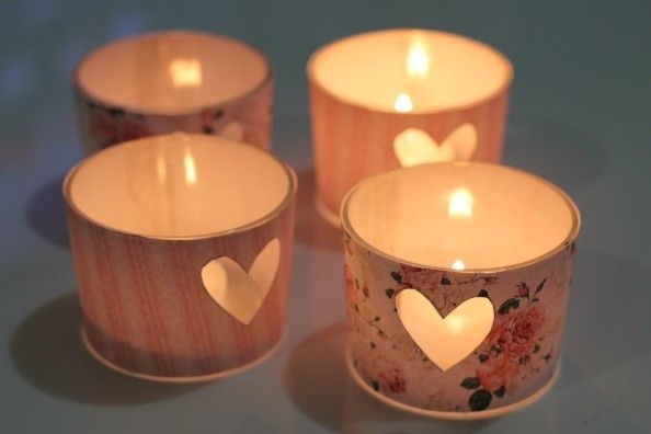 Decoração mesa convidados - vidro com vela