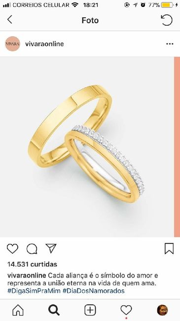 Qual aliança de casamento combina mais com você? 🌈 - 1