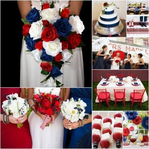 Decoração azul marinho e vermelho 6
