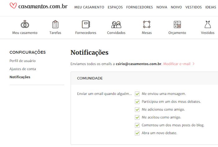 notificações