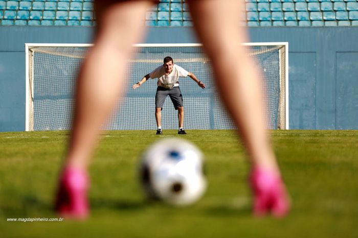 Pré wedding no estádio de futebol 9