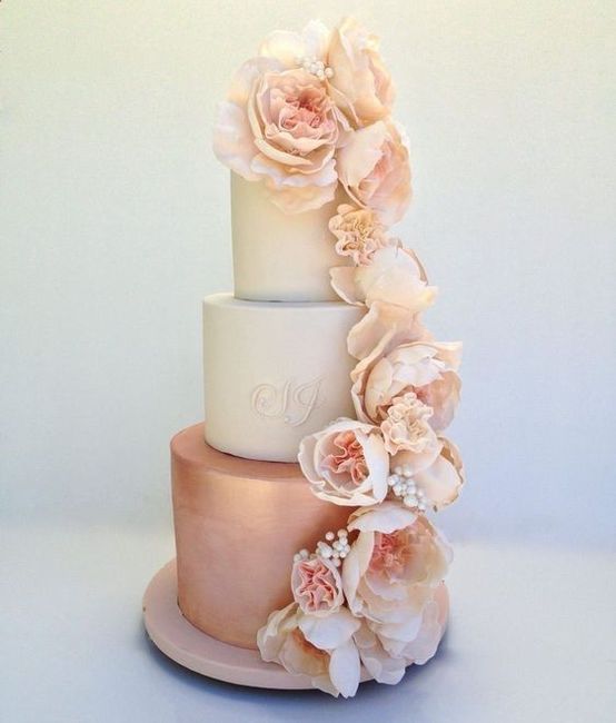 Bolo de casamento cor-de-rosa 🎗 2
