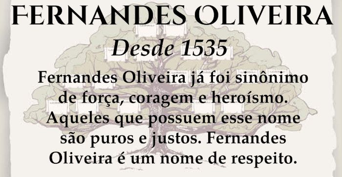 Seremos a família Fernandes Oliveira 2