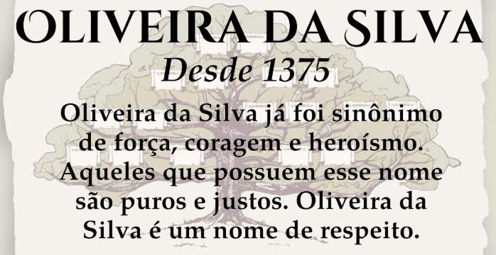 Seremos a família Oliveira da Silva 2