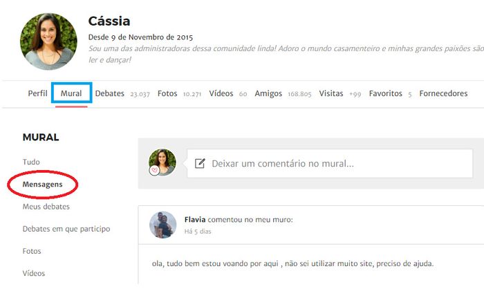Como usar o mural e deixar recados a outr@s noiv@s? 1