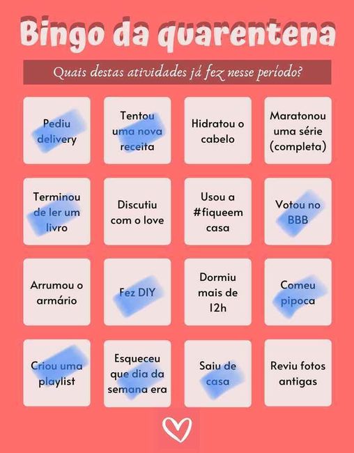 Bingo da quarentena: quem se atreve? #NoivasEmCasa 9