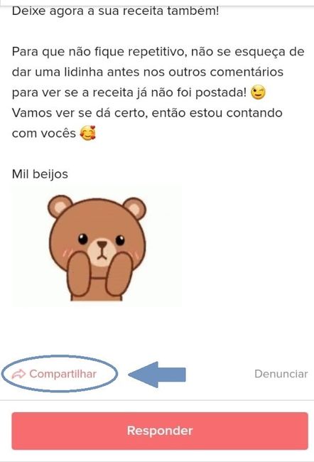 Como compartilhar links pelo app 1