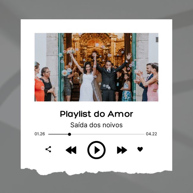 Playlist do amor: saída dos noivos 1