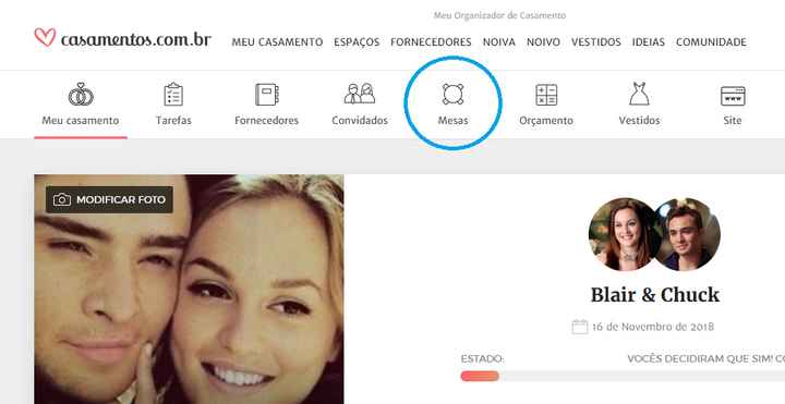 Organizador de mesas