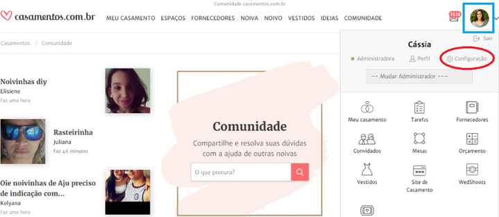Como mudar a foto de perfil?
