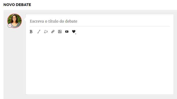 Abra seu debate