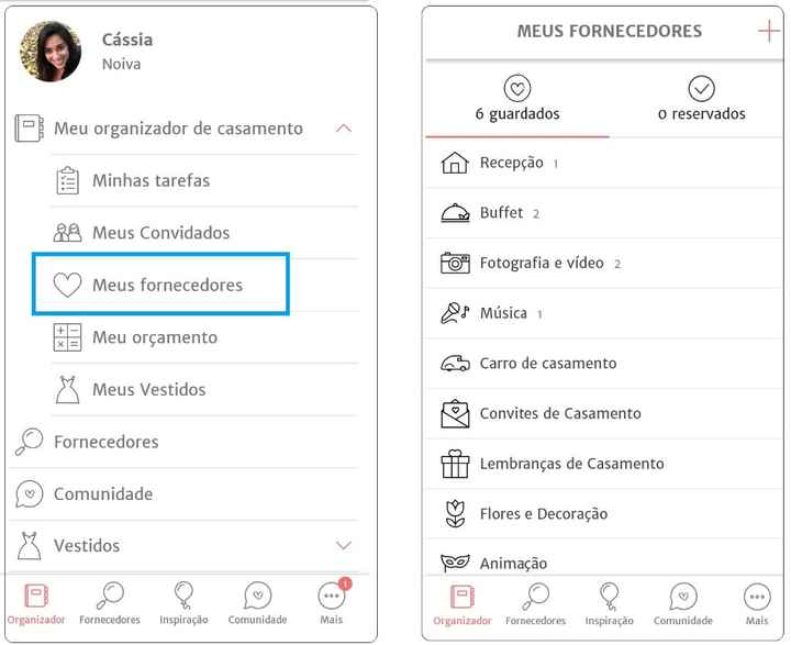 Fornecedores app
