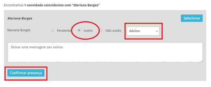Confirmar presença
