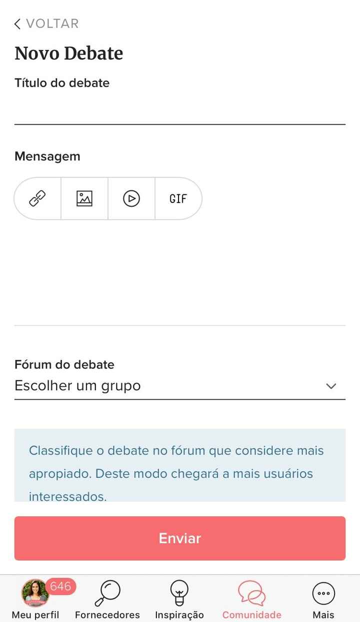 Como criar um debate? - 7