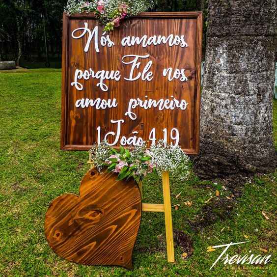 Ideias de placas para noivas religiosas - 2