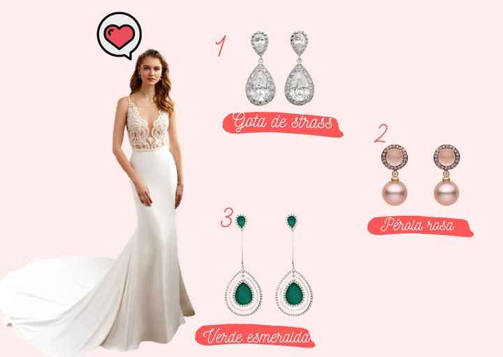 Qual o melhor brinco para este look? - 1