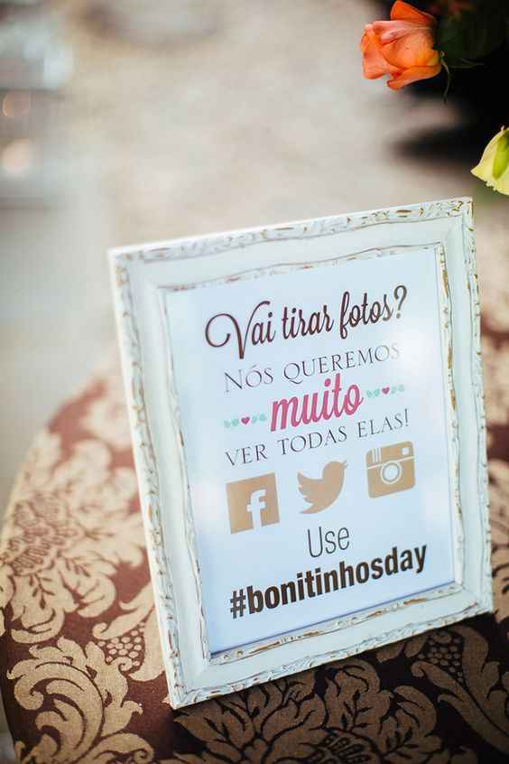 onde divulgar a # do Casamento? - 1
