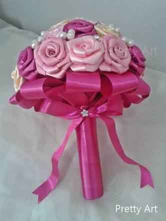 Bouquet de cetim - alguém vai querer  ? - 7